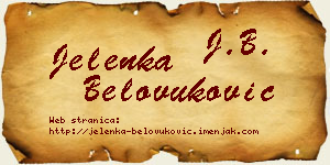 Jelenka Belovuković vizit kartica